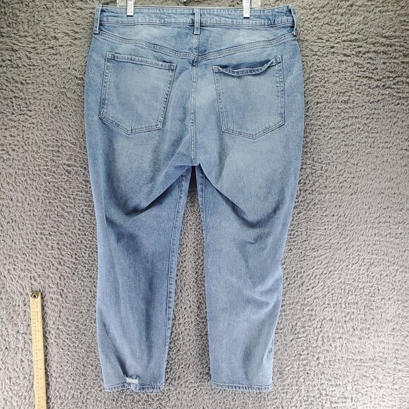 Old Navy Jeans Womens 18 Light Blue O.G. Straight High Rise Stretch Denim - Picture 10 of 11